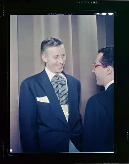 Stanley Newcomb Kenton Prints: Portrait of Stan Kenton and Pete Rugolo, 1947 or 1948. Creator: William Paul Gottlieb