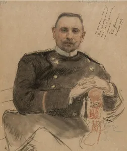 Portrait of Stepan Petrovich Krachkovsky (1866 1913), 1907. Artist: Repin, Ilya Yefimovich (1844-1930) Portrait of Stepan Petrovich Krachkovsky (1866 1913), 1907. Artist: Repin, Ilya Yefimovich (1844-1930)