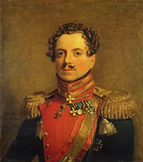 Curly Hair Prints: Portrait of Stepan S. Andreyevsky (1782-1842), 1821. Creator: George Dawe
