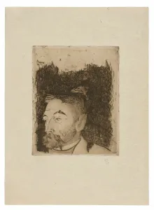 Portrait of Stephane Mallarme, 1891, printed 1919. Creator: Paul Gauguin