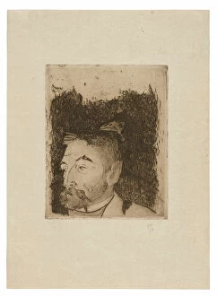Eug And Xe8 Collection: Portrait of Stephane Mallarme, 1891, printed 1919. Creator: Paul Gauguin