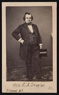 Illinois United States Prints: Portrait of Stephen Arnold Douglas (1813-1861), Before 1861. Creator: Mathew Brady