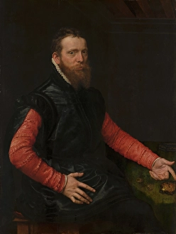 Metalworker Prints: Portrait of Steven van Herwijck (c.1530-1565/67), 1564. Creator: Antonis Mor