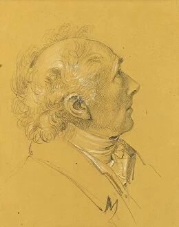 Neckerchief Collection: Portrait study for the 'Exit of the Imperial Couple after Emperor Franz I's..., before 1828