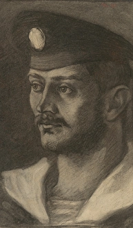 Milan Thomka Mitrovsk Prints: Portrait study of a sailor's head