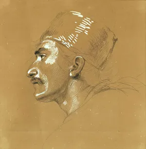 Peter Krafft Prints: Portrait study of the Sailout of Nicholas Zriny in front of the Szigeth Fortress