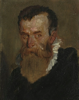 Nasjonalmuseet Prints: Portrait study, Undated. Creator: Franz von Lenbach