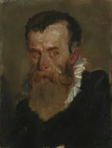 Von Lenbach Franz Prints: Portrait study, unknown date. Creator: Franz von Lenbach