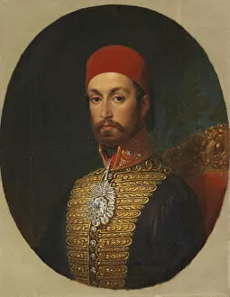 Abd Ul Mejid I Gallery: Portrait of Sultan Abdulmecid I, c. 1846. Artist: Cretius, Konstantin Johann Franz (1814-1901)