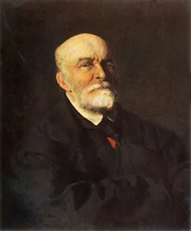 Repin Prints: Portrait of Surgeon Nikolai Ivanovich Pirogov, 1881, (1965). Creator: Il ya Repin