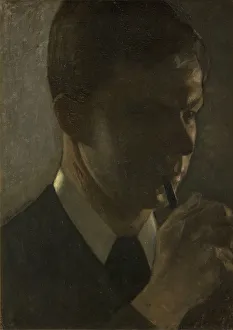 Ceramicist Prints: Portrait of Svend Hammershoi, the Artist´s Brother, 1901. Creator: Vilhelm Hammershøi