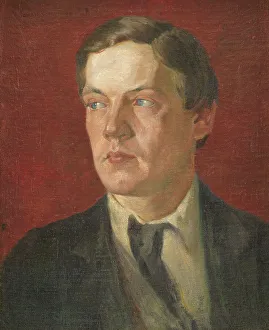 Johan Rohde Prints: Portrait of Swedish painter Gustaf Wolmar, 1902. Creator: Johan Rohde
