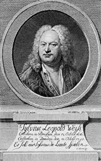 Balthasar 1685 1749 Collection: Portrait of Sylvius Leopold Weiss (1686-1750), 1750