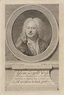Portrait of Sylvius Leopold Weiss (1686-1750), 1750. Creator: Denner, Balthasar (1685-1749)