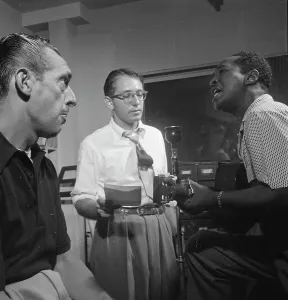 Portrait of Symphony Sid and Josh White, WHOM, New York, N.Y. 1946. Creator: William Paul Gottlieb