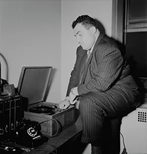 Record Player Prints: Portrait of Teddy Reig, New York, N.Y. 1946. Creator: William Paul Gottlieb