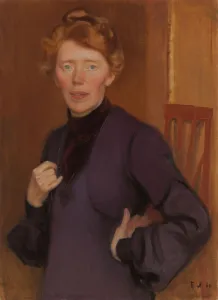 Feminist Prints: Portrait of Tekla Hultin, 1905. Creator: Eero Jarnefelt
