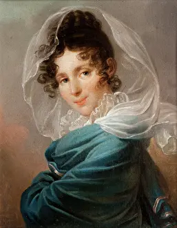 Flirting Prints: Portrait of Tekla Oslawska, c1815. Creator: Franciszek Ksawery Lampi