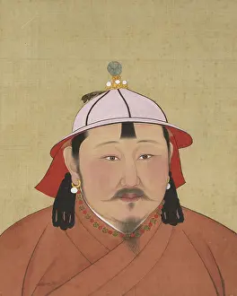 Chinese Master Prints: Portrait of Temur Khan (1265-1307), 14th century. Creator: Chinese Master