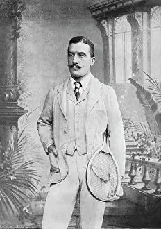 Tennis Prints: Portrait of the tennis player WV Eaves, 1896. Creator: JJ Eastmead