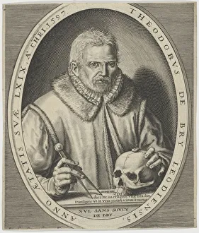 Portrait of Theodor de Bry (1528-1598), ca. 1597. Creator: Bry, Johann Theodor de (1561-1623)