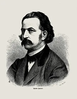 Portrait of Theodor Fontane (1819-1898), 1860. Creator: Anonymous