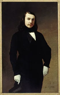 Canvasmaterial Prints: Portrait of Théophile Gautier (1811-1872)