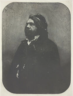 Charles Nègre Collection: Portrait de Theophile Gautier d apres Nadar, c. 1857, printed 1982