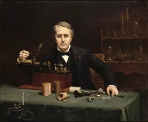 Technology Collection: Portrait of Thomas Alva Edison (1847-1931), 1890