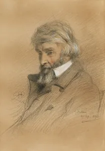 Carlyle Prints: Portrait of Thomas Carlyle (1795-1881), 1875. Creator: Herdman, Robert (1829-1888)