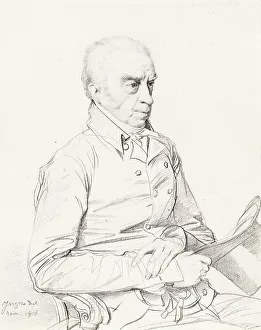 Graphite On Paper Prints: Portrait of Thomas Church, 1816. Creator: Jean-Auguste-Dominique Ingres
