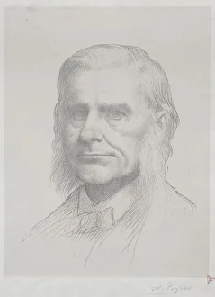 Alphonse Legros French Prints: Portrait of Thomas Huxley (2nd Plate). Creator: Alphonse Legros (French, 1837-1911)