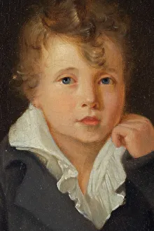 Tableau Prints: Portrait thought to be Ary Scheffer as a child. Creator: Johann Bernhard Scheffer