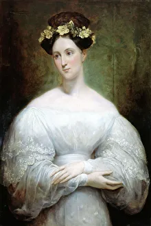 Scheffer Ary Prints: Portrait thought to be Princess Marie of Orléans, 1831. Creator: Ary Scheffer