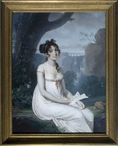 Ivoirerie Prints: Portrait thought to be the singer Carolina Bianchi, c1806. Creator: Joseph Marie Bouton