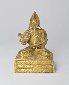 Gilded Collection: Portrait of a Tibetan Lama, possibly the Seventh Dalai Lama, 19th century