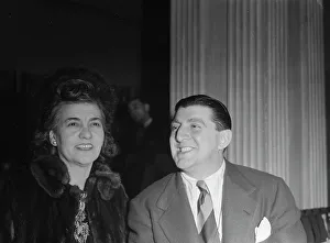 Portrait of Tony Pastor and Maria Kramer, Hotel Edison(?), New York, N.Y. 1946. Creator: William Paul Gottlieb