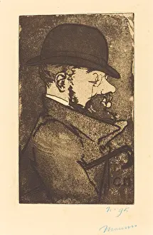 Toulouse Lautrec Prints: Portrait of Toulouse-Lautrec, 1893. Creator: Maurin, Charles (1856-1914)