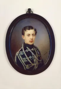 Portrait of Tsarevich Nicholas Alexandrovich of Russia (1843?1865), c. 1861. Artist: Rockstuhl, Alois Gustav (1798-1877)