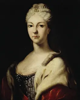1750s Prints: Portrait of Tsarevna Natalia Alexeyevna, 1750. Creator: Ivan Nikitin
