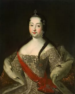 Images Dated 28th February 2011: Portrait of the Tsesarevna of Russia Anna Petrovna of Russia, (1708-1728), after 1721