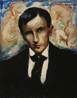 1919 Prints: Portrait of Tyko Sallinen, 1919. Creator: Jalmari Ruokokoski