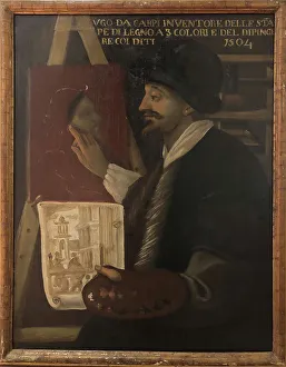 Museo Civico Prints: Portrait of Ugo da Carpi (1480-1532)