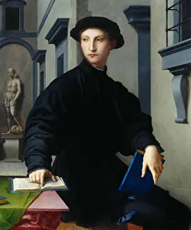 Staatliche Museen Prints: Portrait of Ugolino Martelli (1519-1592), 1540. Artist: Bronzino, Agnolo (1503-1572)