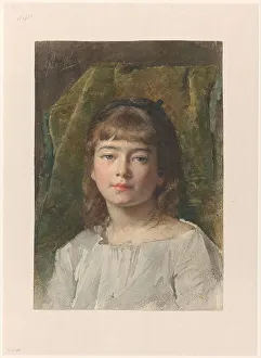 Portrait of an unknown girl, 1865-1892. Creator: Nicolaes van der Waay