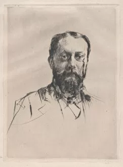 Portrait of an unknown man, late 19th century. Creator: Marcellin-Gilbert Desboutin
