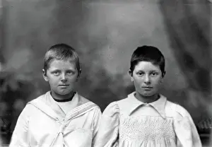 Lestrange Robert Augustus Henry Prints: Portrait of two unknown siblings (brother and sister)
