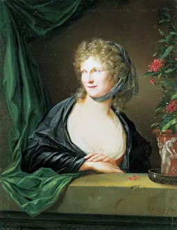 Neckline Prints: Portrait of an Unknown Woman, 1798. Creator: Friedrich Georg Weitsch