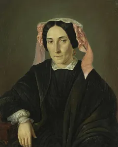 Half Length Prints: Portrait of an Unknown Woman, 1852. Creator: Kazimir Yasevich