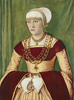 Fashion Accessories Prints: Portrait of Ursula Rudolph. Artist: Beham, Barthel (c. 1502-1540)